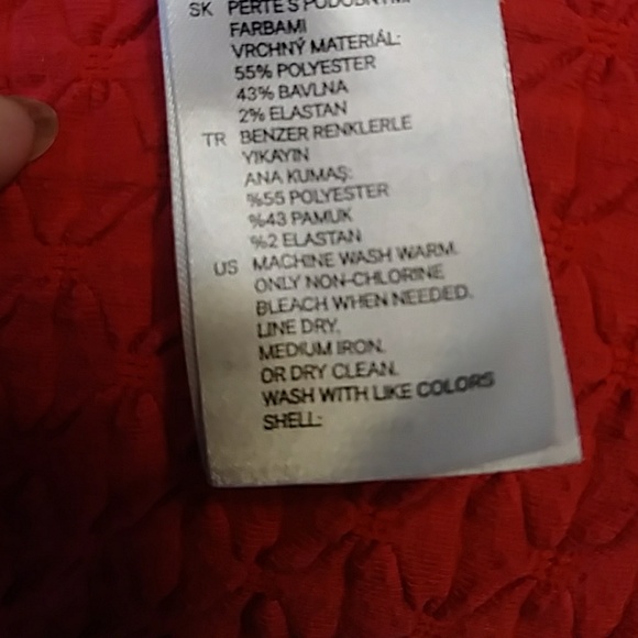 H & M "DIVIDED" RED DRESS OR TUNIC TOP - SIZE 12 - Picture 6 of 6